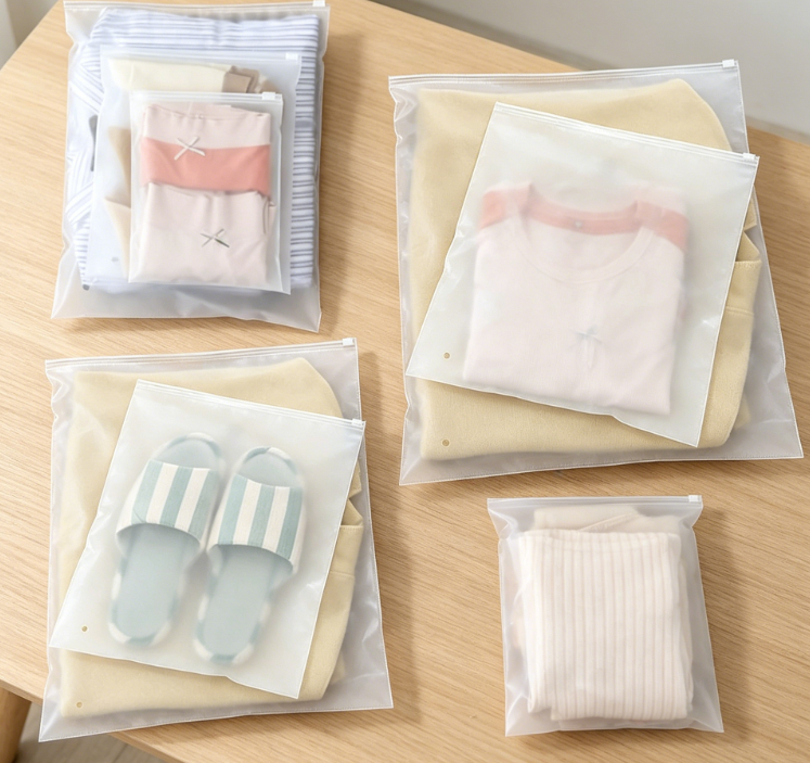 Plastic Divider Bags (20pcs) - 4 Mil Thick Zipper Bags (4 Sizes) - Travel and Home Storage - Space Saving