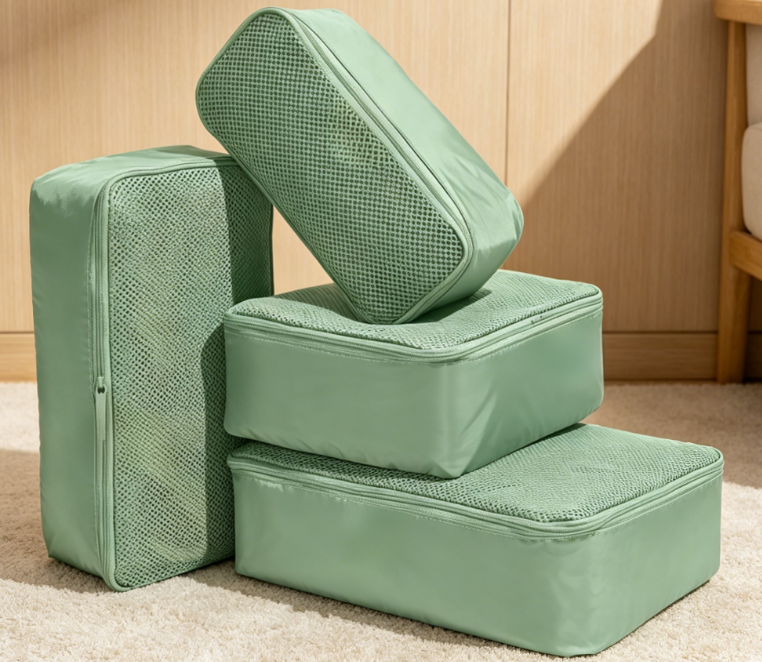 4-Piece Lightweight Nylon Organizer Set - Luggage and carry-on bag organizer.