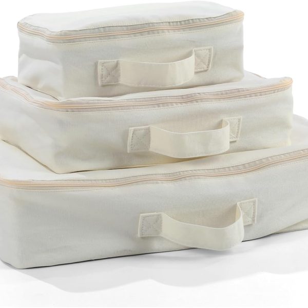 3-Piece Nylon Organizer Set (Includes handle and durable zipper) - Weekend travel luggage organizer.