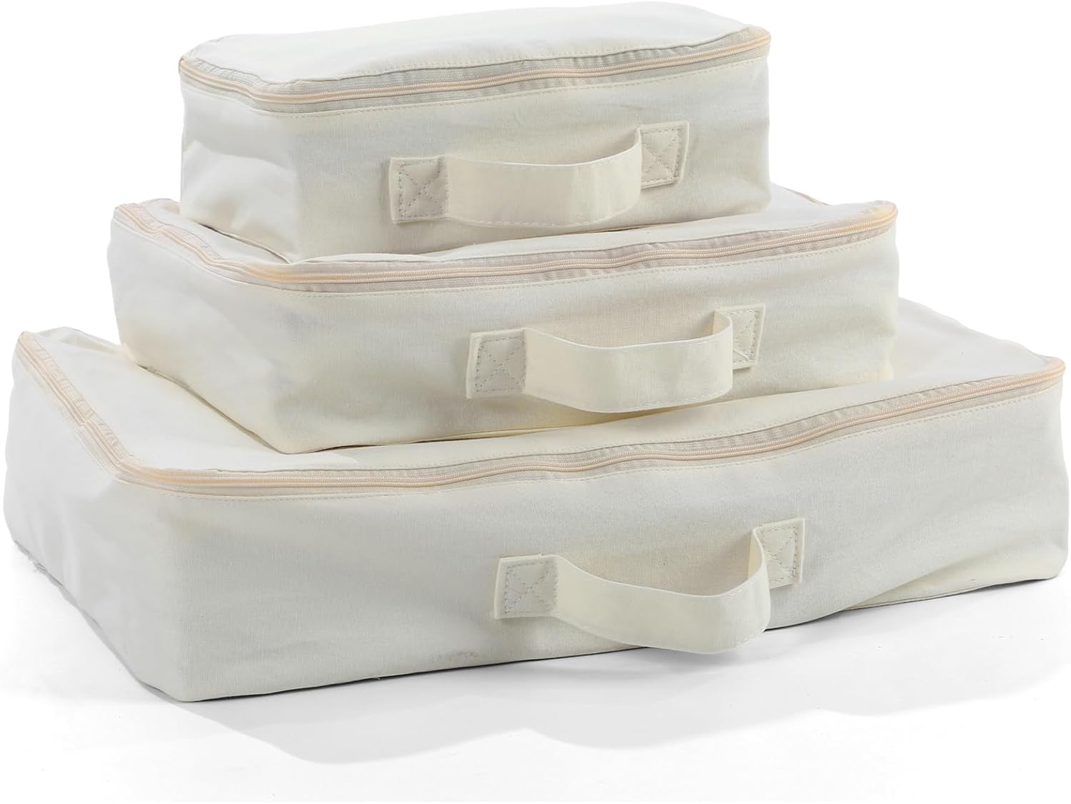 3-Piece Nylon Organizer Set (Includes handle and durable zipper) - Weekend travel luggage organizer.