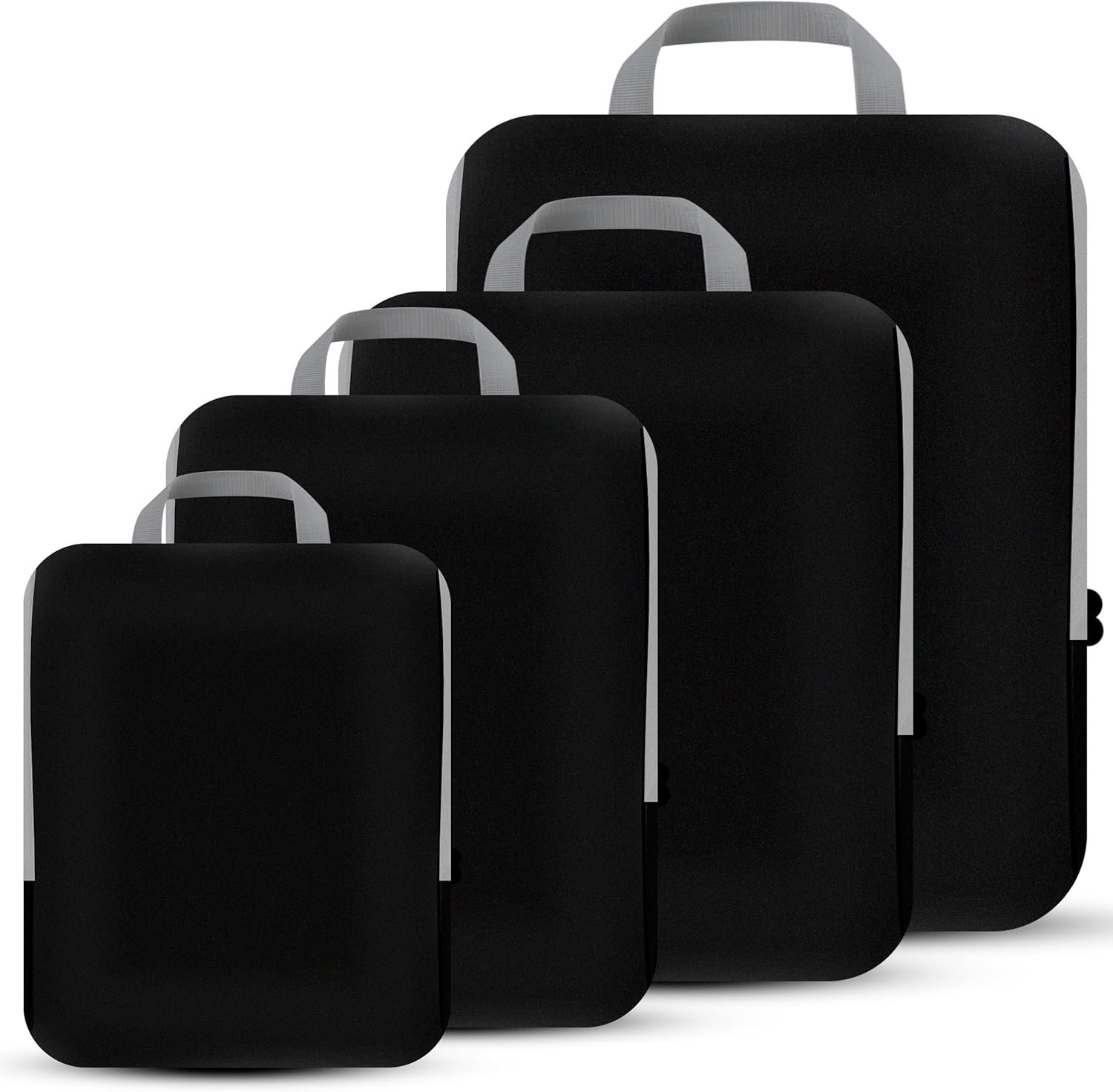 4-piece Nylon Compression Pack Set, Expandable Carry-on Luggage Organizer, Travel Accessory